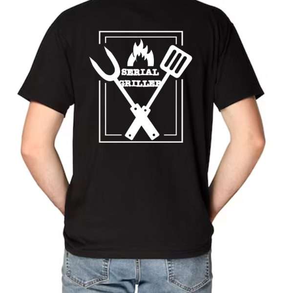 T-Shirt Serial Griller – Maglietta Unisex BBQ Personalizzata per Amanti della Griglia